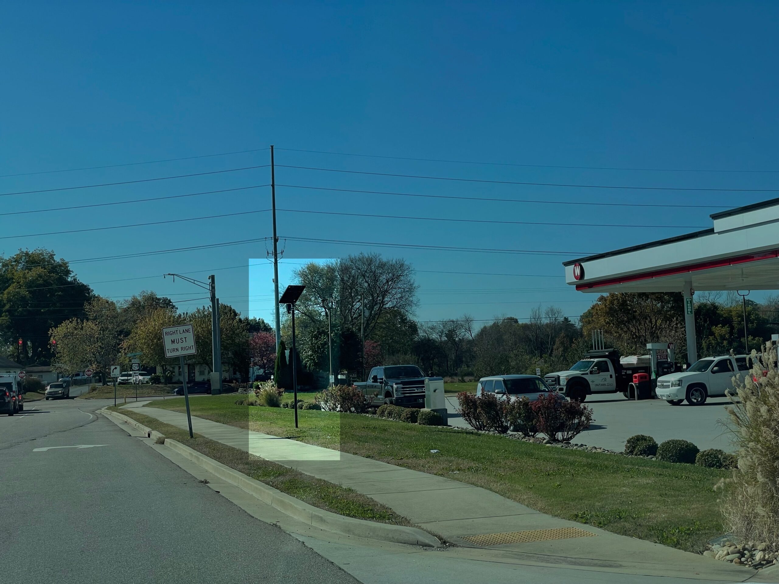 Solar powered camera near Weigel's at Hunters Crossing in Alcoa Tennessee